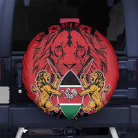 Kenya Spare Tire Cover Coat Of Arms With Kente Patterns - Wonder Print Shop