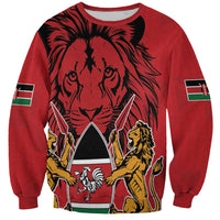 Kenya Sweatshirt Coat Of Arms With Kente Patterns - Wonder Print Shop