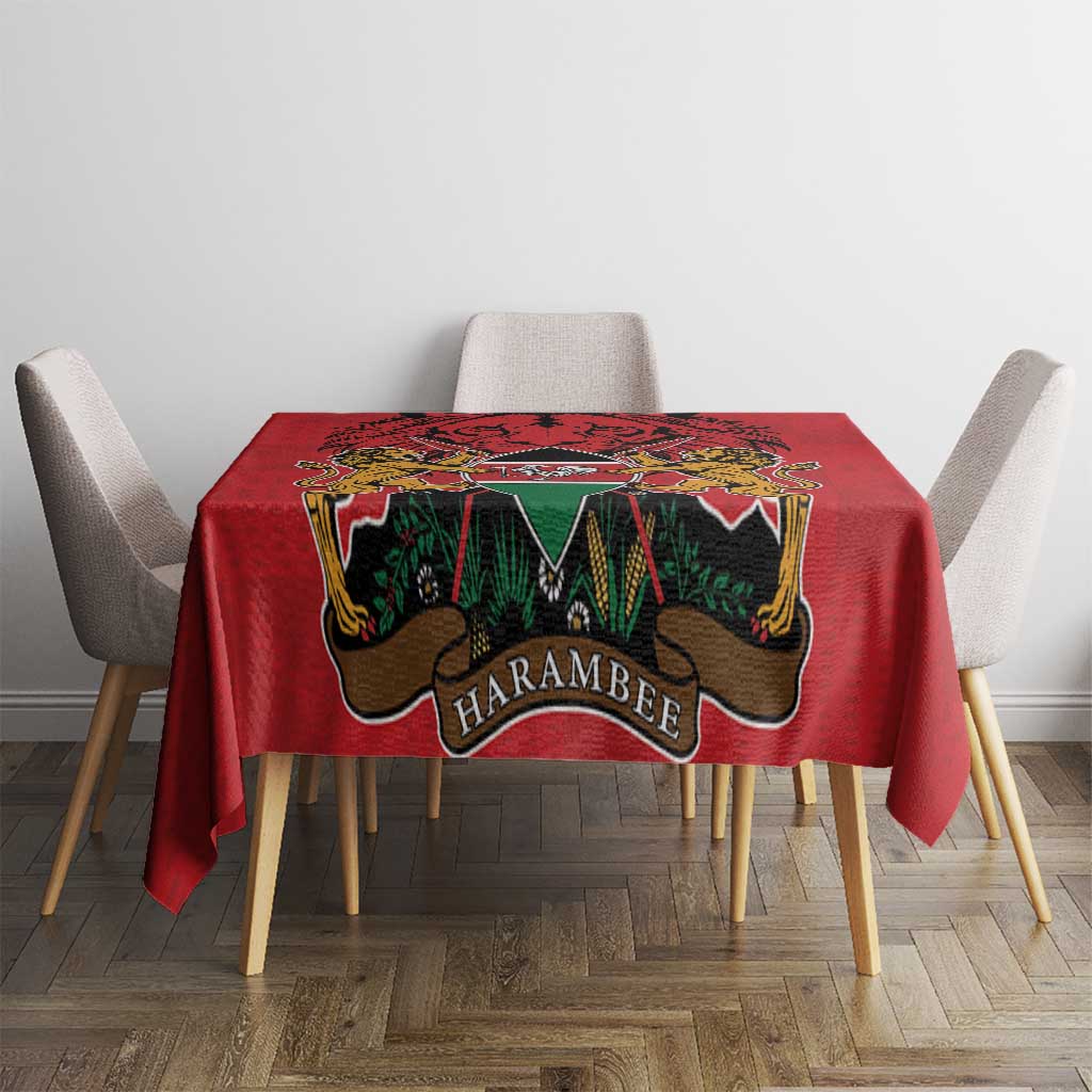 Kenya Tablecloth Coat Of Arms With Kente Patterns - Wonder Print Shop