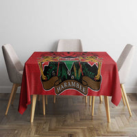 Kenya Tablecloth Coat Of Arms With Kente Patterns - Wonder Print Shop