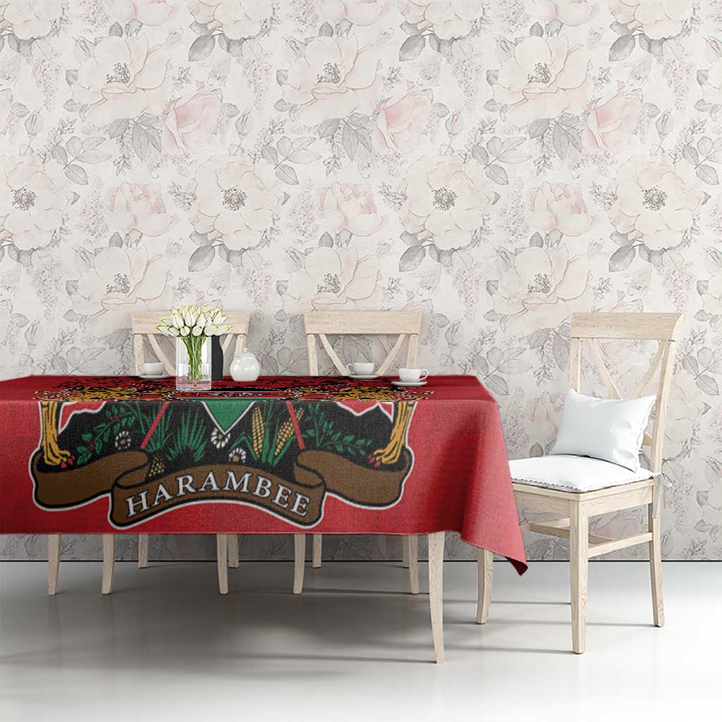 Kenya Tablecloth Coat Of Arms With Kente Patterns - Wonder Print Shop