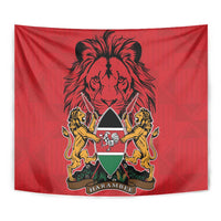 Kenya Tapestry Coat Of Arms With Kente Patterns - Wonder Print Shop
