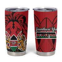 Kenya Tumbler Cup Coat Of Arms With Kente Patterns - Wonder Print Shop