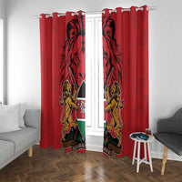 Kenya Window Curtain Coat Of Arms With Kente Patterns - Wonder Print Shop