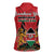 Kenya Women Sleeveless Polo Shirt Coat Of Arms With Kente Patterns - Wonder Print Shop