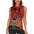 Kenya Women Sleeveless Polo Shirt Coat Of Arms With Kente Patterns - Wonder Print Shop