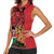 Kenya Women Sleeveless Polo Shirt Coat Of Arms With Kente Patterns - Wonder Print Shop