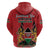 Kenya Zip Hoodie Coat Of Arms With Kente Patterns - Wonder Print Shop