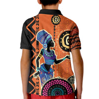 African Woman In Ethnic Dress Kid Polo Shirt Ethnic Geometric Patterns - Wonder Print Shop