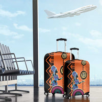 African Woman In Ethnic Dress Luggage Cover Ethnic Geometric Patterns - Wonder Print Shop