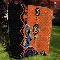 African Woman In Ethnic Dress Quilt Ethnic Geometric Patterns - Wonder Print Shop