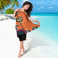 African Woman In Ethnic Dress Sarong Ethnic Geometric Patterns - Wonder Print Shop