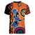African Woman In Ethnic Dress Women V-Neck T-Shirt Ethnic Geometric Patterns - Wonder Print Shop