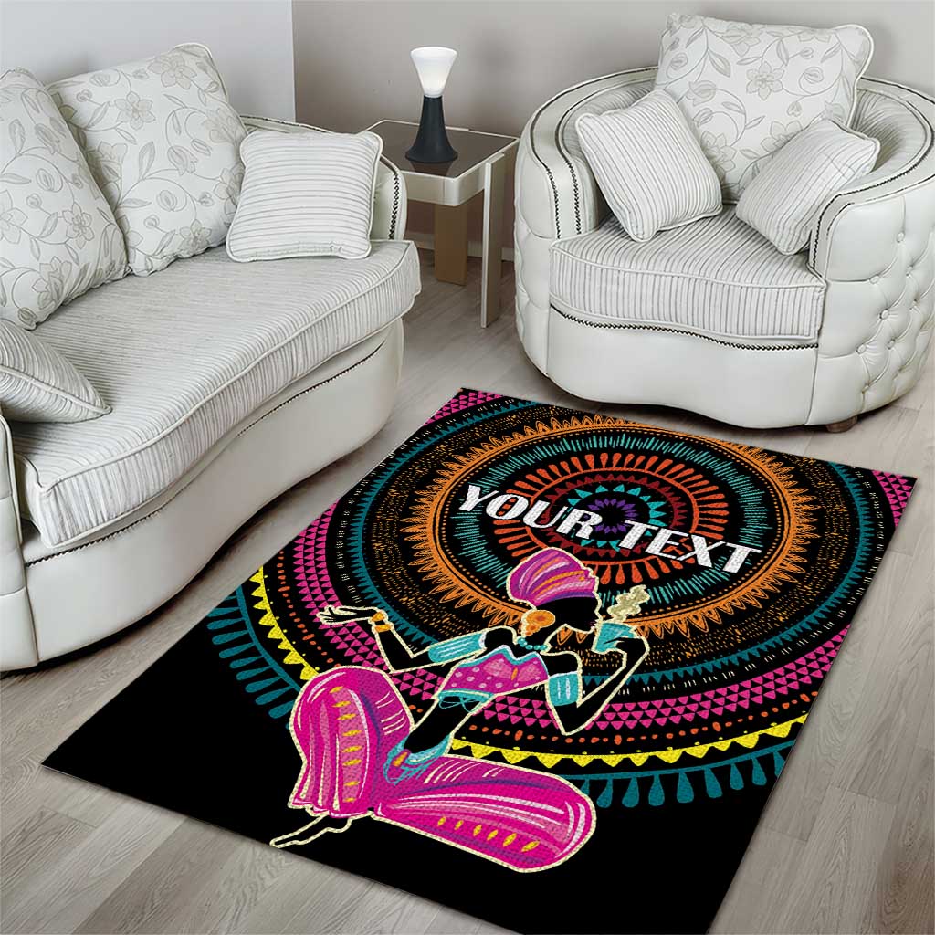 Personalized Africa Area Rug Beautiful Black Woman - Wonder Print Shop