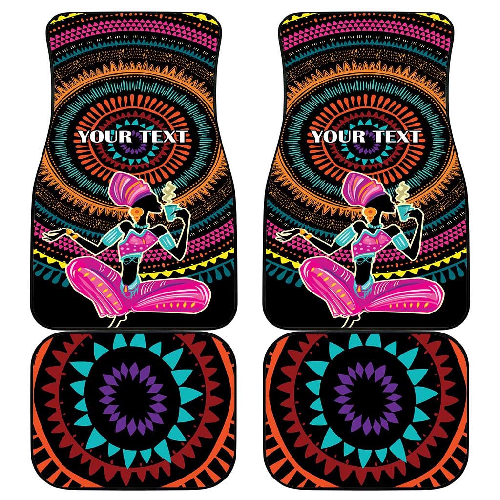 Personalized Africa Car Mats Beautiful Black Woman - Wonder Print Shop