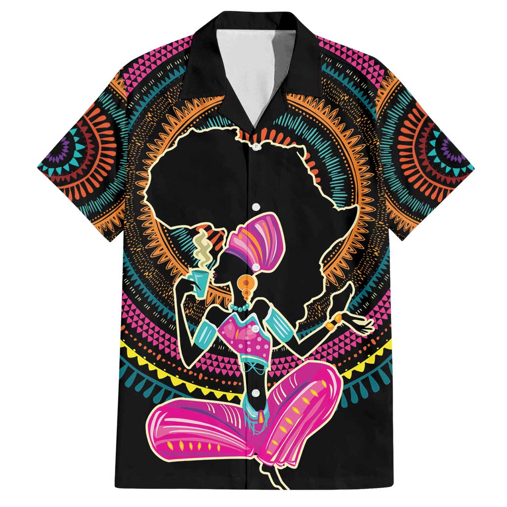Personalized Africa Family Matching Long Sleeve Bodycon Dress and Hawaiian Shirt Beautiful Black Woman - Wonder Print Shop