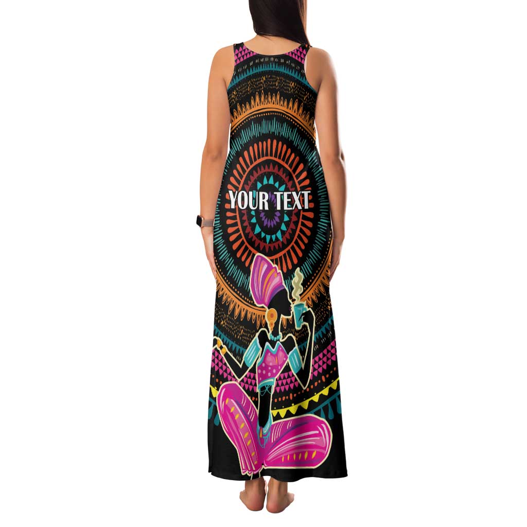 Personalized Africa Family Matching Tank Maxi Dress and Hawaiian Shirt Beautiful Black Woman - Wonder Print Shop