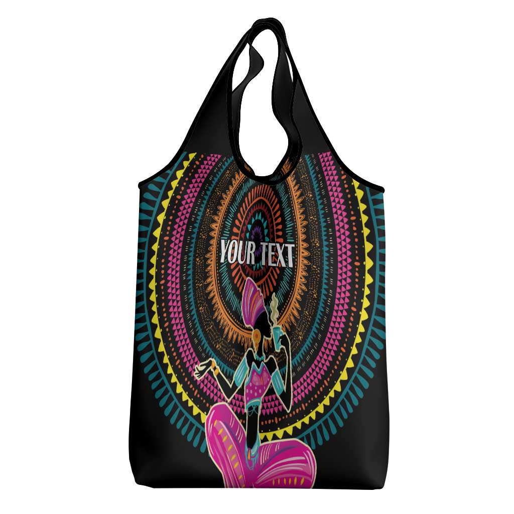 Personalized Africa Grocery Bag Beautiful Black Woman