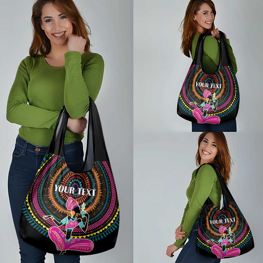 Personalized Africa Grocery Bag Beautiful Black Woman