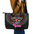 Personalized Africa Leather Tote Bag Beautiful Black Woman - Wonder Print Shop