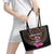 Personalized Africa Leather Tote Bag Beautiful Black Woman - Wonder Print Shop