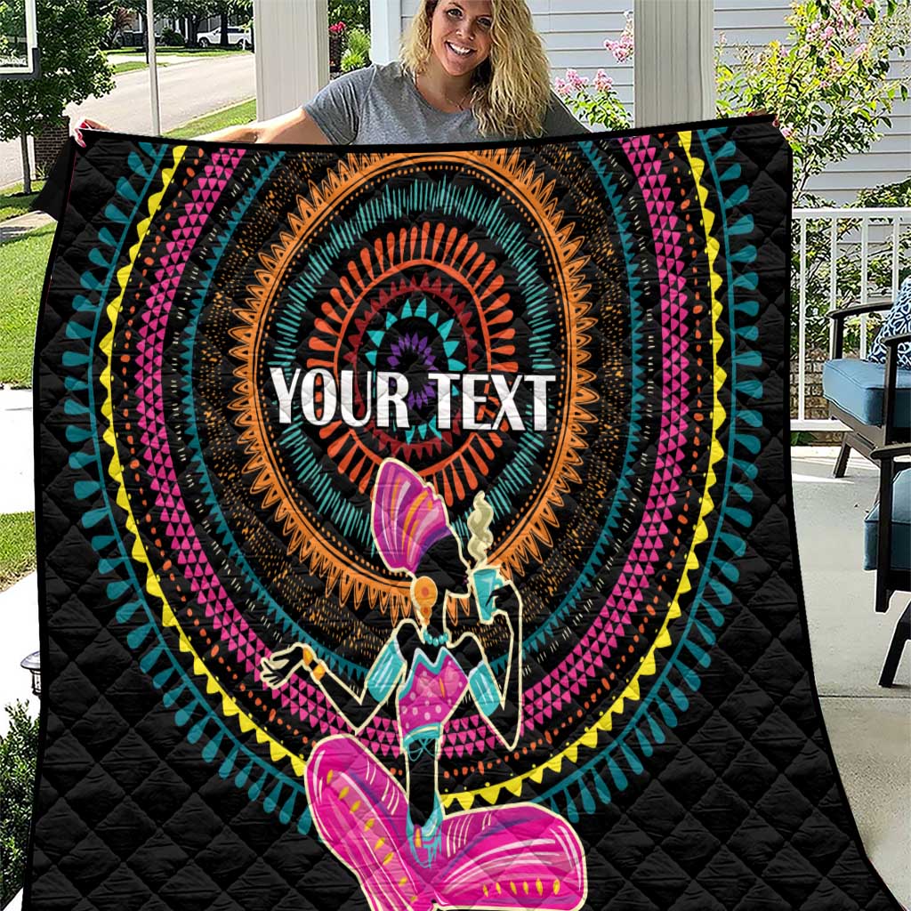 Personalized Africa Quilt Beautiful Black Woman - Wonder Print Shop