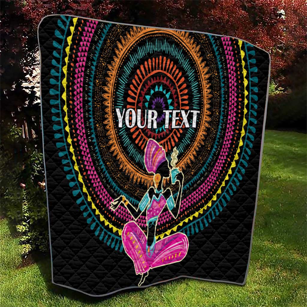 Personalized Africa Quilt Beautiful Black Woman - Wonder Print Shop