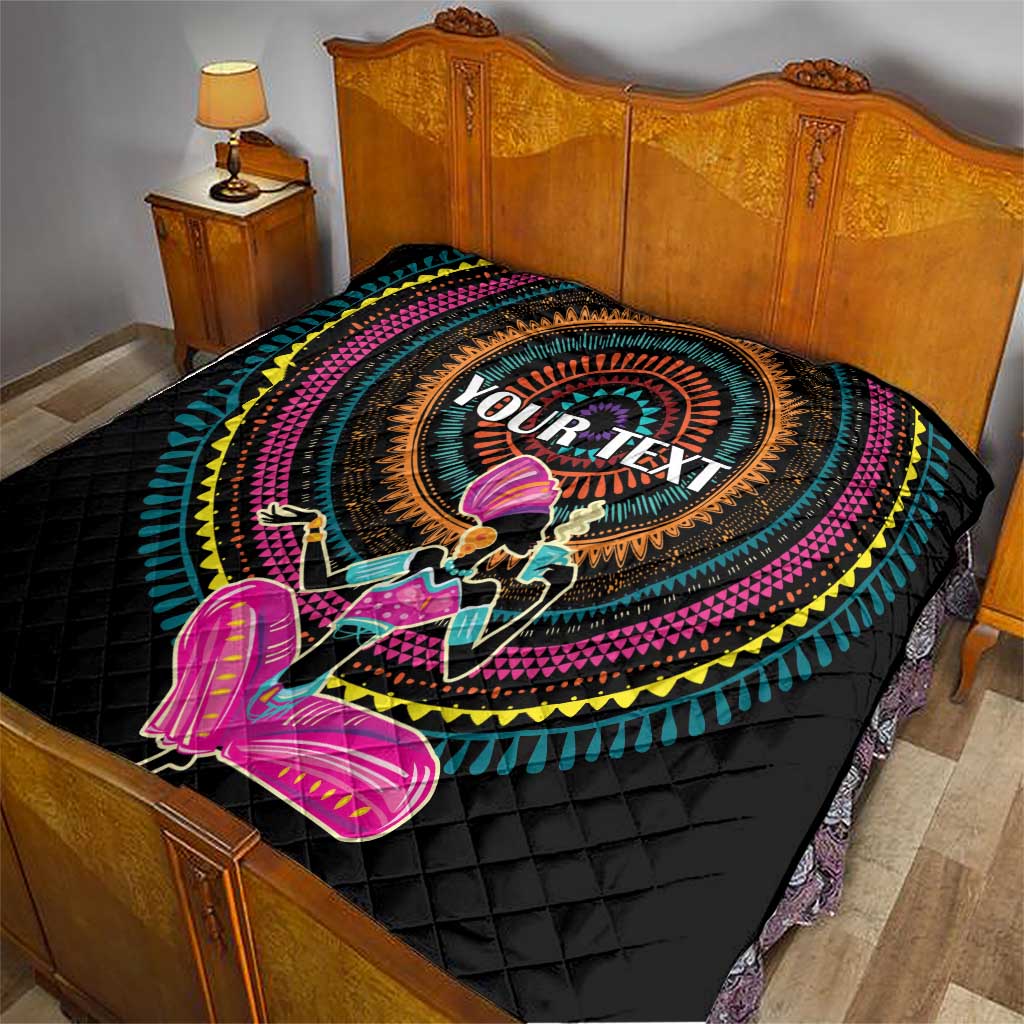 Personalized Africa Quilt Beautiful Black Woman - Wonder Print Shop