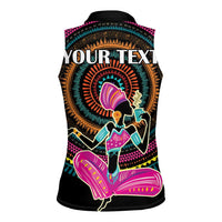 Personalized Africa Women Sleeveless Polo Shirt Beautiful Black Woman - Wonder Print Shop