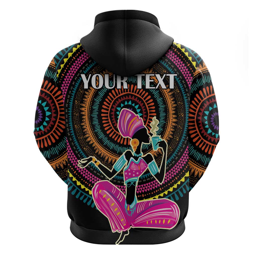 Personalized Africa Zip Hoodie Beautiful Black Woman - Wonder Print Shop
