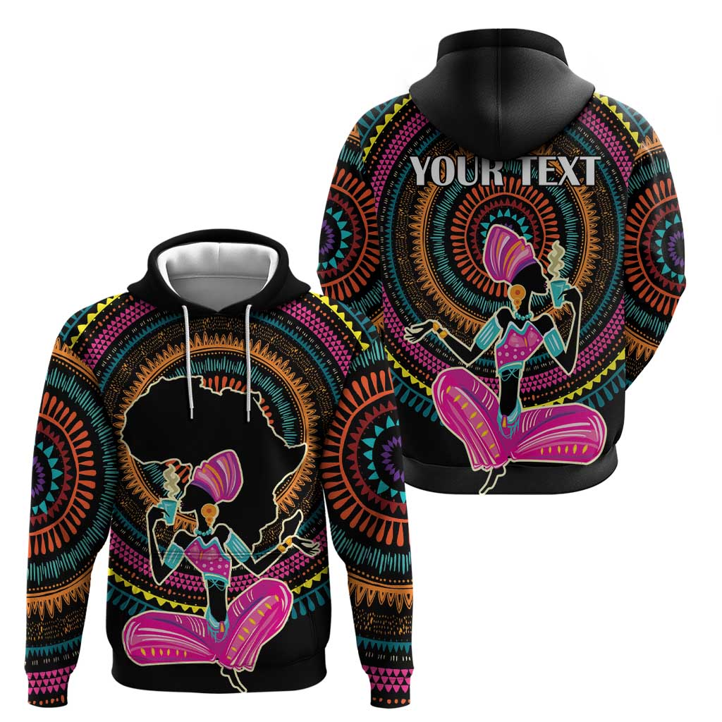 Personalized Africa Zip Hoodie Beautiful Black Woman - Wonder Print Shop