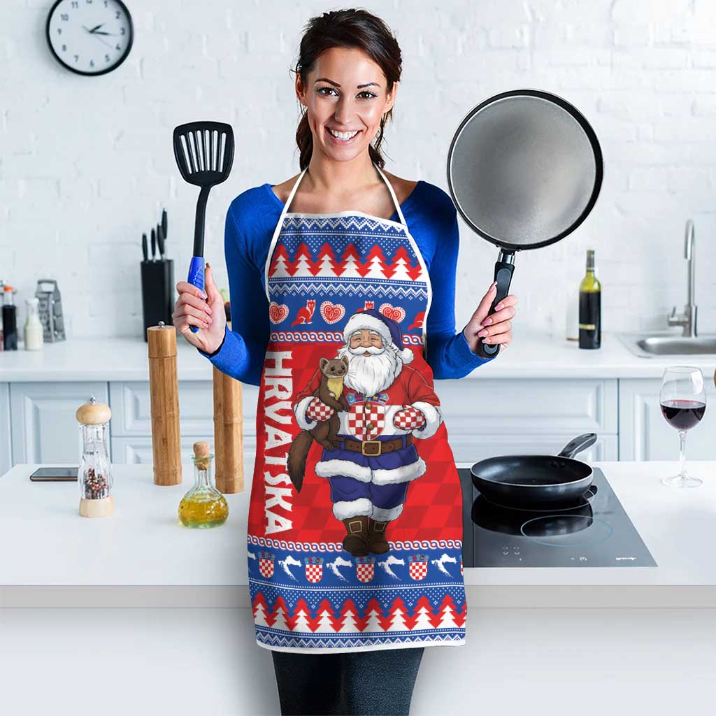Croatia Christmas Apron Djed Bozicnjak Hrvatska - Wonder Print Shop