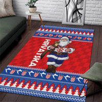 Croatia Christmas Area Rug Djed Bozicnjak Hrvatska - Wonder Print Shop