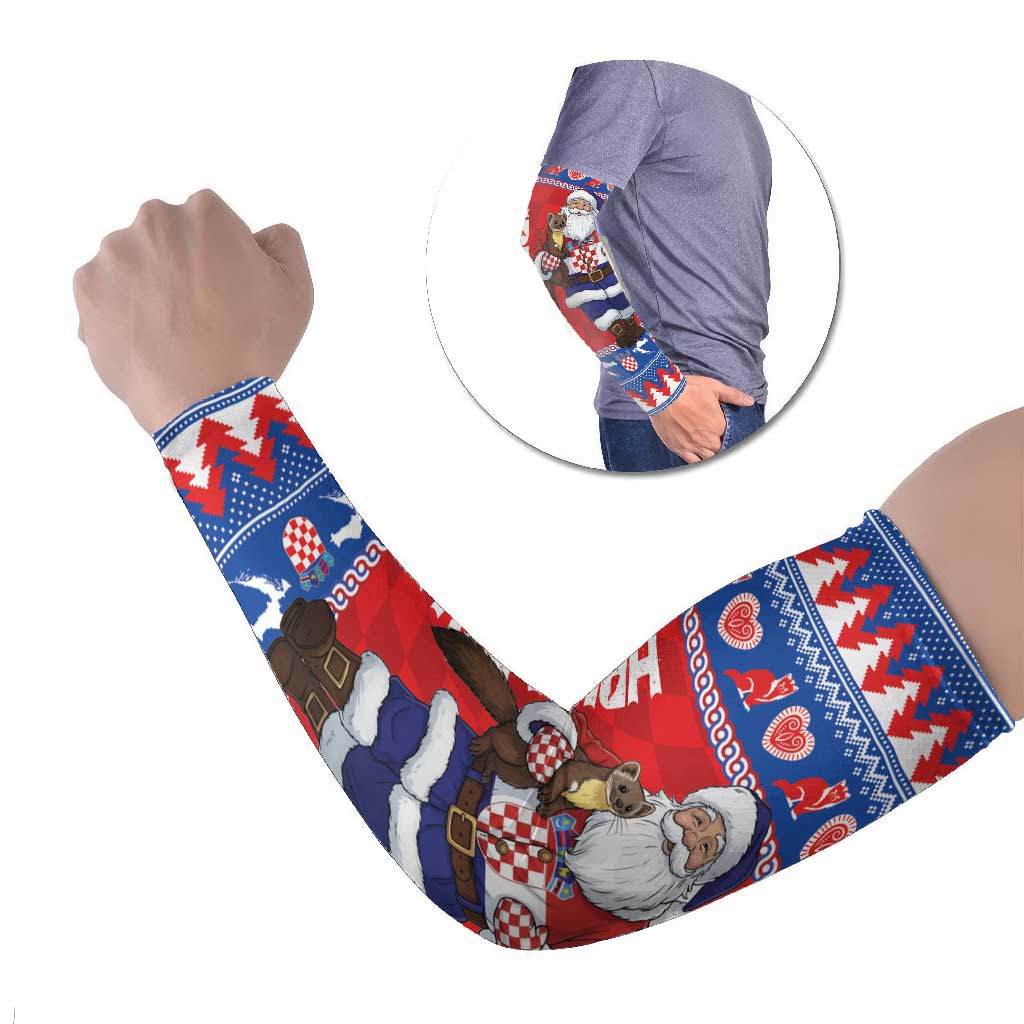Croatia Christmas Arm Sleeves Djed Bozicnjak Hrvatska - Wonder Print Shop