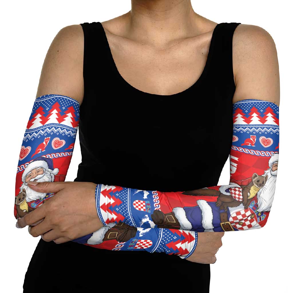 Croatia Christmas Arm Sleeves Djed Bozicnjak Hrvatska - Wonder Print Shop