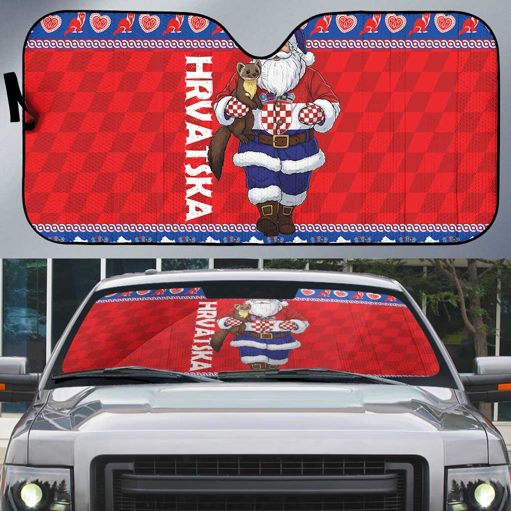 Croatia Christmas Auto Sun Shade Djed Bozicnjak Hrvatska - Wonder Print Shop