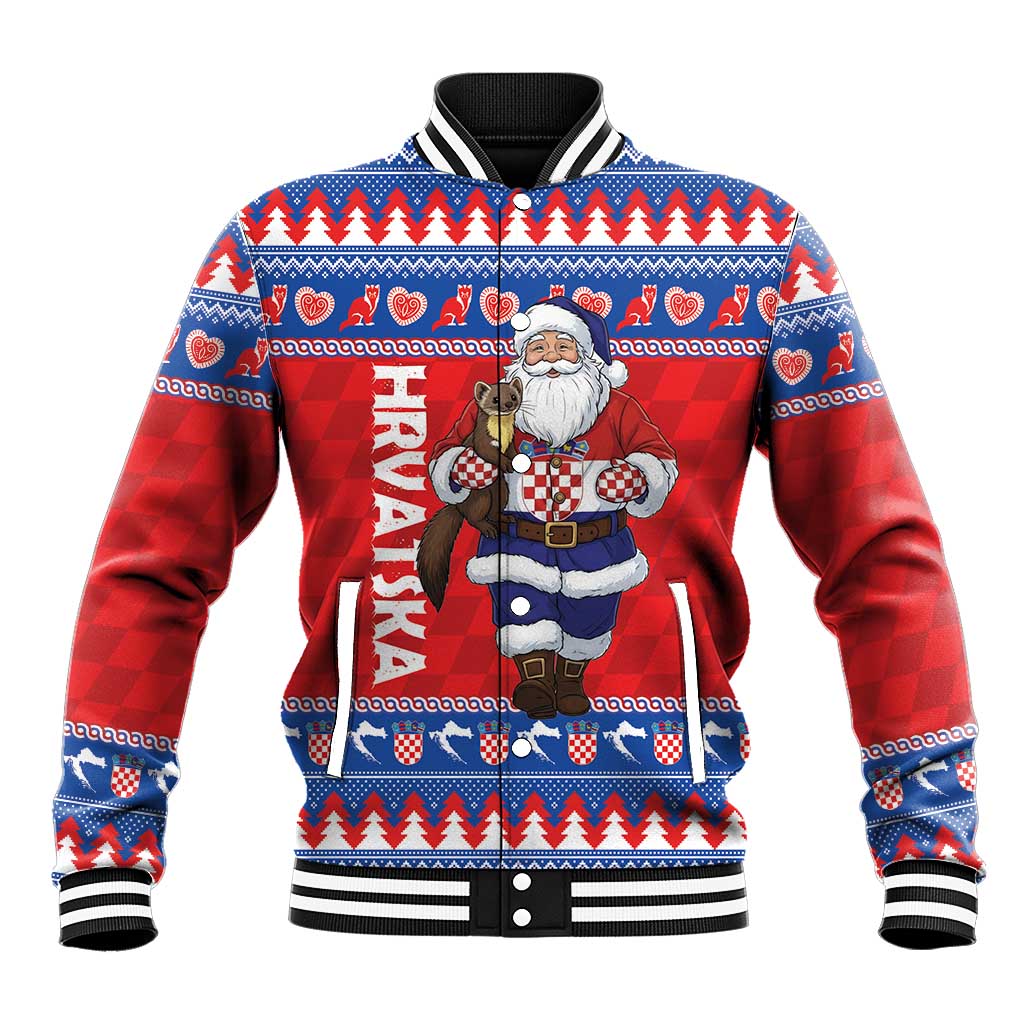 Croatia Christmas Baseball Jacket Djed Bozicnjak Hrvatska - Wonder Print Shop