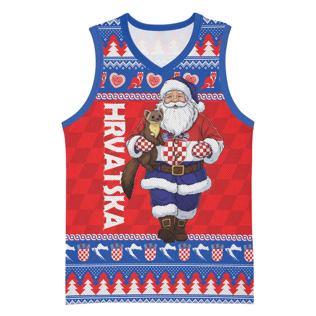 Croatia Christmas Basketball Jersey Djed Bozicnjak Hrvatska - Wonder Print Shop