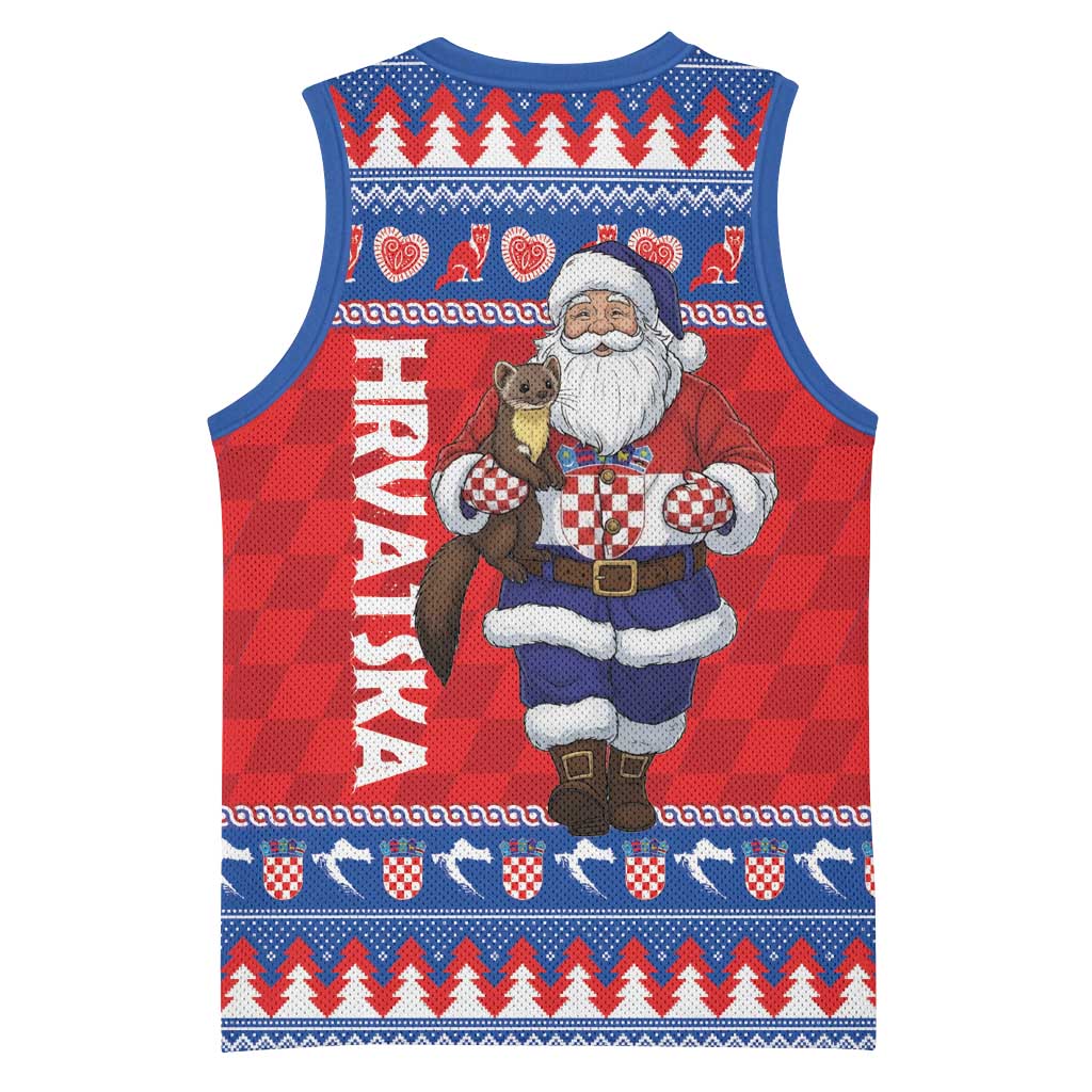 Croatia Christmas Basketball Jersey Djed Bozicnjak Hrvatska - Wonder Print Shop