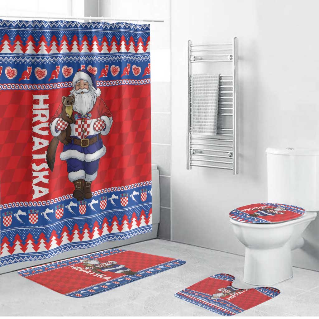 Croatia Christmas Bathroom Set Djed Bozicnjak Hrvatska - Wonder Print Shop