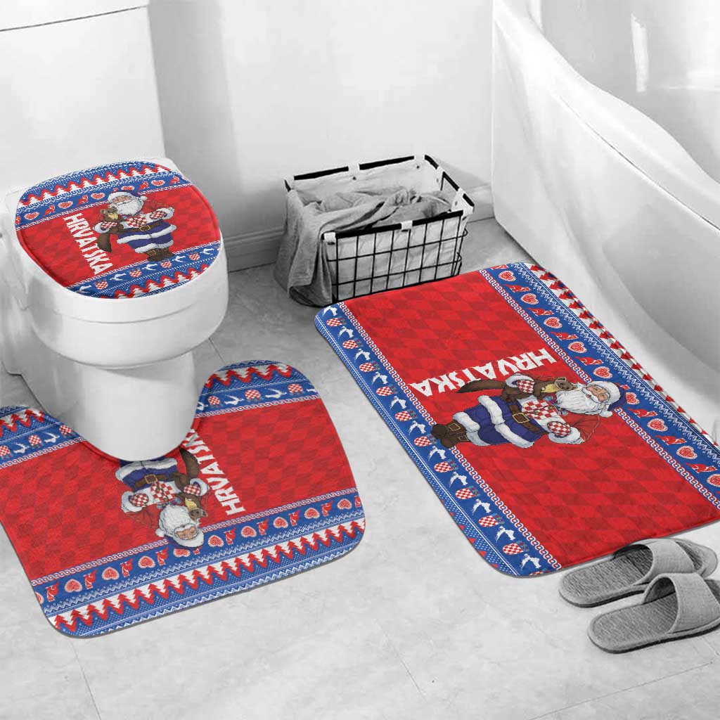 Croatia Christmas Bathroom Set Djed Bozicnjak Hrvatska - Wonder Print Shop