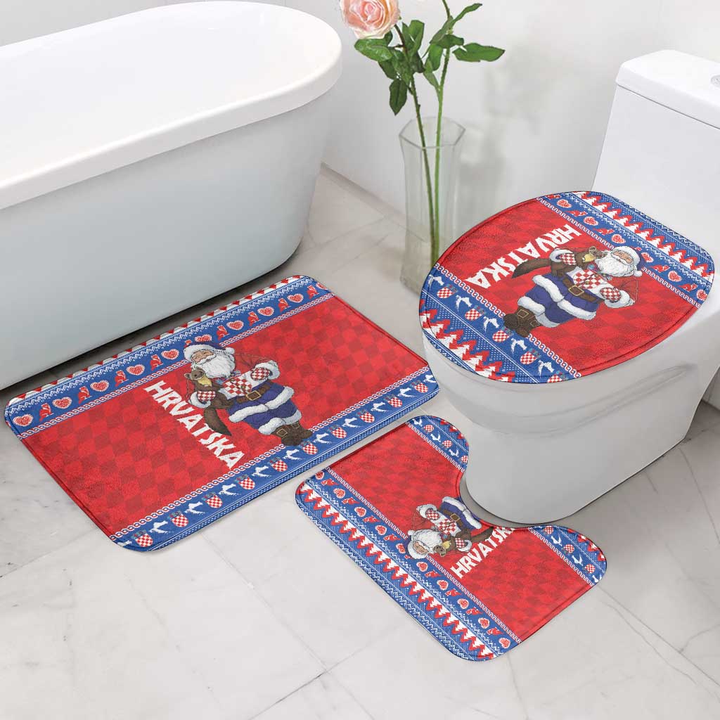 Croatia Christmas Bathroom Set Djed Bozicnjak Hrvatska - Wonder Print Shop