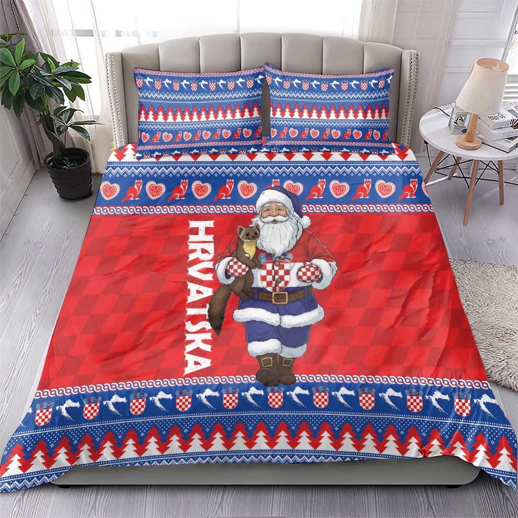 Croatia Christmas Bedding Set Djed Bozicnjak Hrvatska - Wonder Print Shop