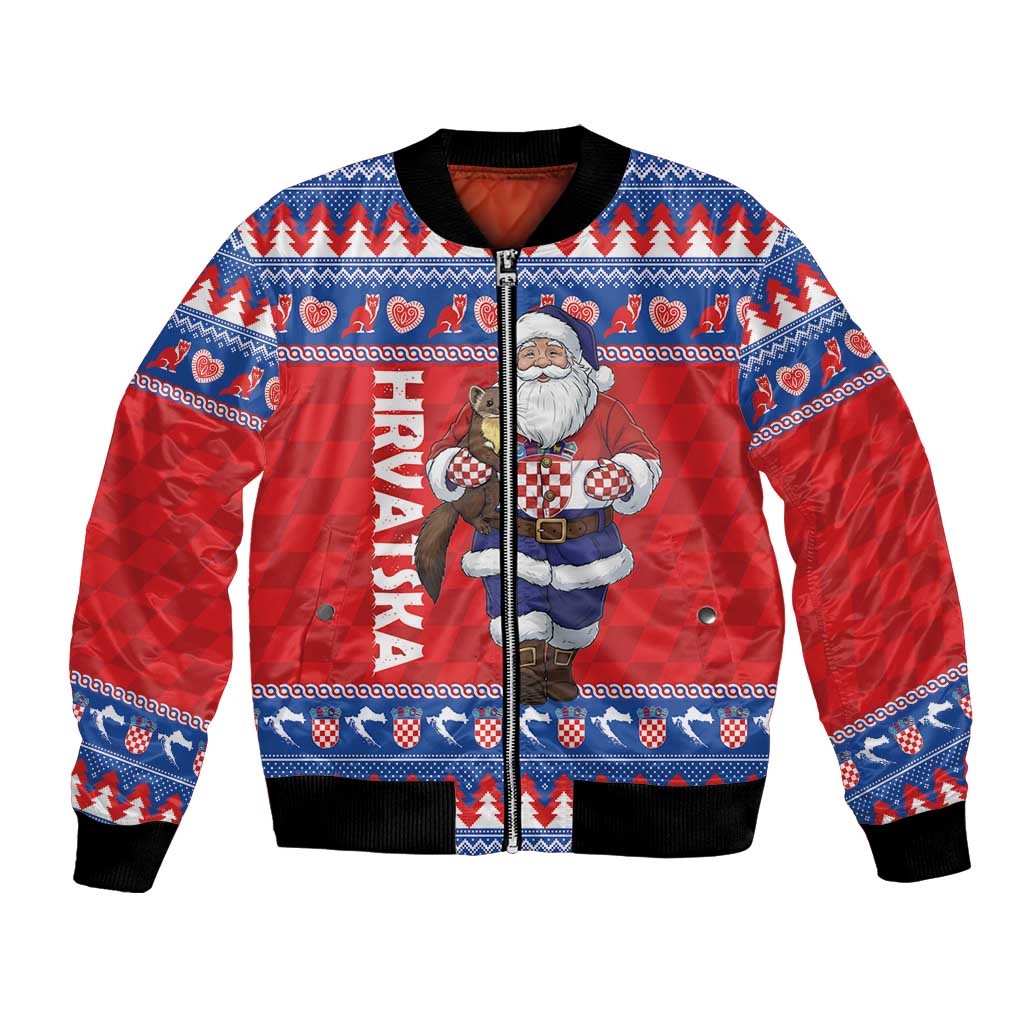 Croatia Christmas Bomber Jacket Djed Bozicnjak Hrvatska - Wonder Print Shop