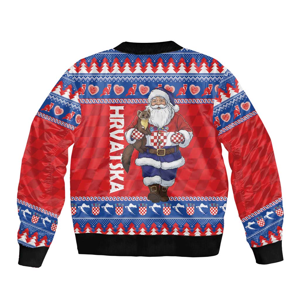 Croatia Christmas Bomber Jacket Djed Bozicnjak Hrvatska - Wonder Print Shop