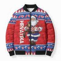 Croatia Christmas Bomber Puffer Jacket Djed Bozicnjak Hrvatska - Wonder Print Shop