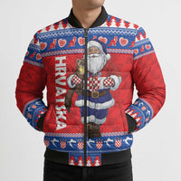 Croatia Christmas Bomber Puffer Jacket Djed Bozicnjak Hrvatska - Wonder Print Shop
