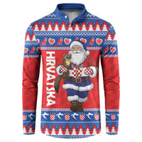 Croatia Christmas Button Sweatshirt Djed Bozicnjak Hrvatska - Wonder Print Shop