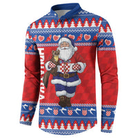 Croatia Christmas Button Sweatshirt Djed Bozicnjak Hrvatska - Wonder Print Shop