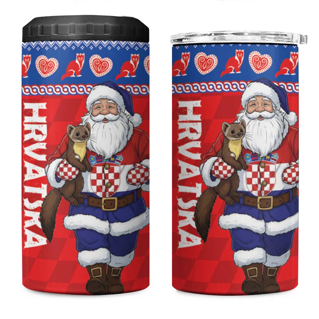 Croatia Christmas 4 in 1 Can Cooler Tumbler Djed Bozicnjak Hrvatska - Wonder Print Shop